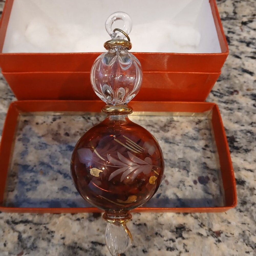 Hand Blown Vintage Egyptian Glass Christmas Ornaments